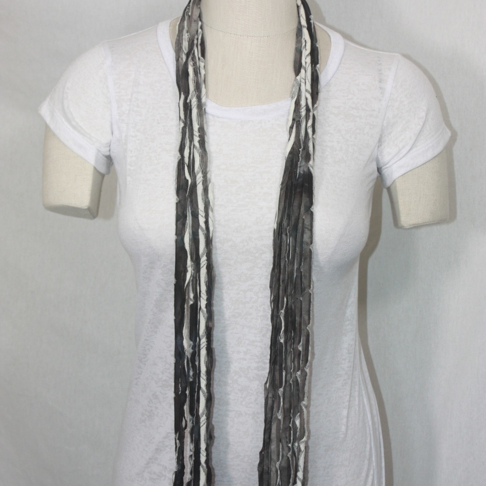 Brown Solid & Patterned Scarf Accessory - Picture 2 of 8